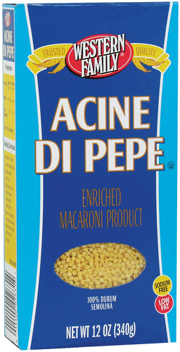 slide 1 of 1, Western Family Acini De Pepe Pasta, 12 oz