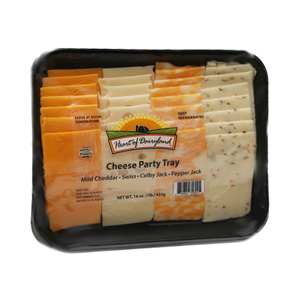 slide 1 of 1, Heart of Dairyland Assorted Cheese Party Tray, 16 oz