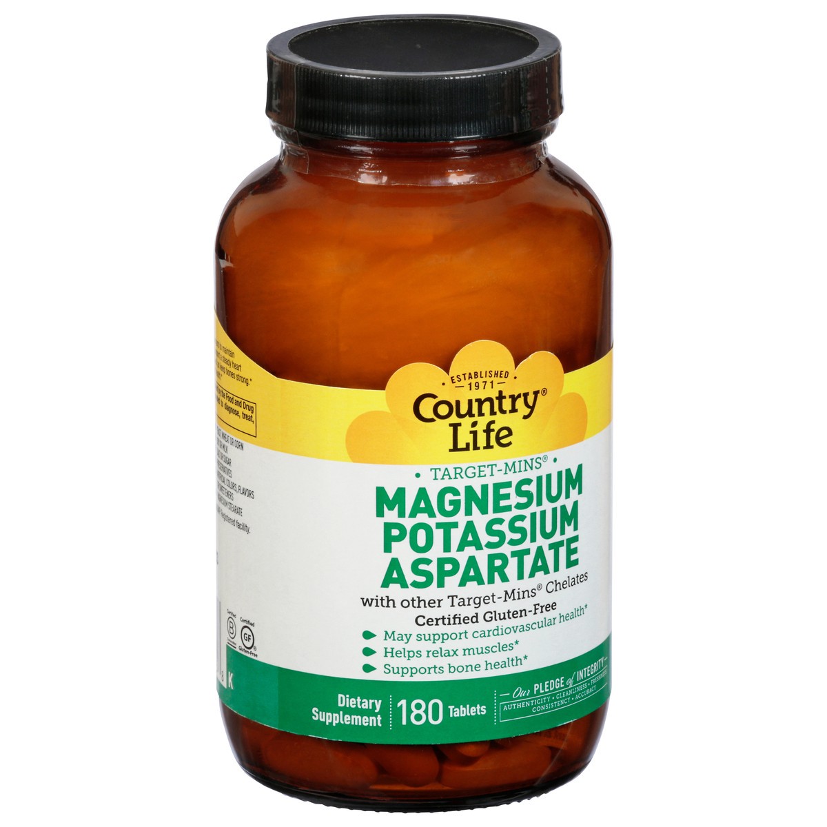 slide 8 of 9, Country Life Target-Mins Magnesium Potassium Aspartate Tablets, 180 ct