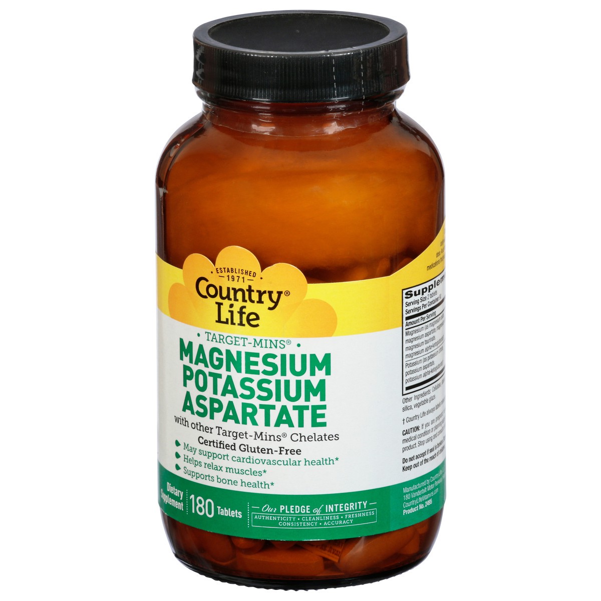 slide 4 of 9, Country Life Target-Mins Magnesium Potassium Aspartate Tablets, 180 ct