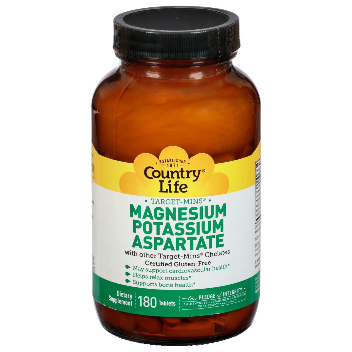 slide 1 of 9, Country Life Target-Mins Magnesium Potassium Aspartate Tablets, 180 ct