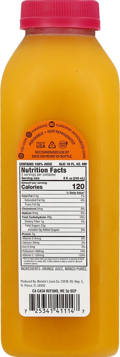 slide 2 of 12, Natalie's Orange Mango Juice, 16 fl oz