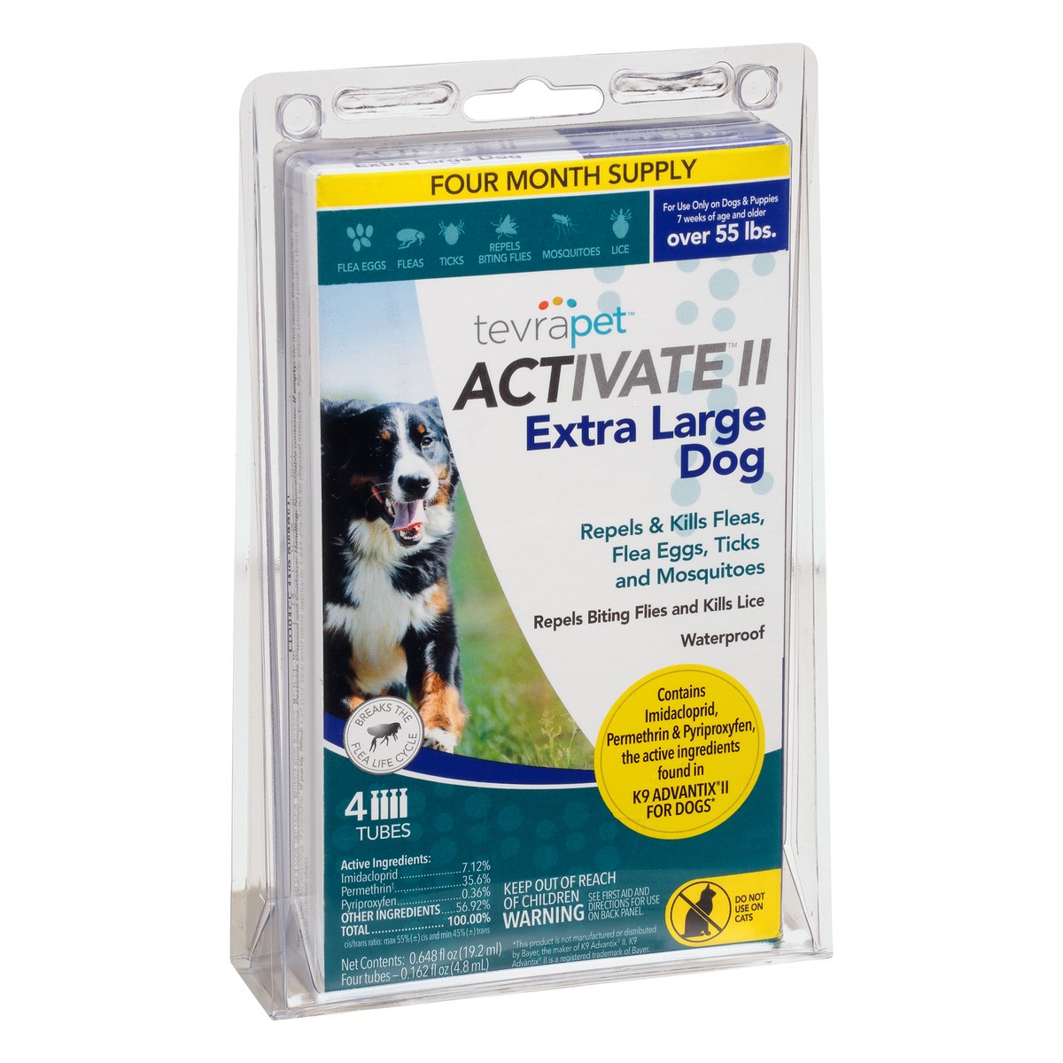 slide 2 of 10, Tevra Pet Tp Activate Ii Xl Dog, 4 ct