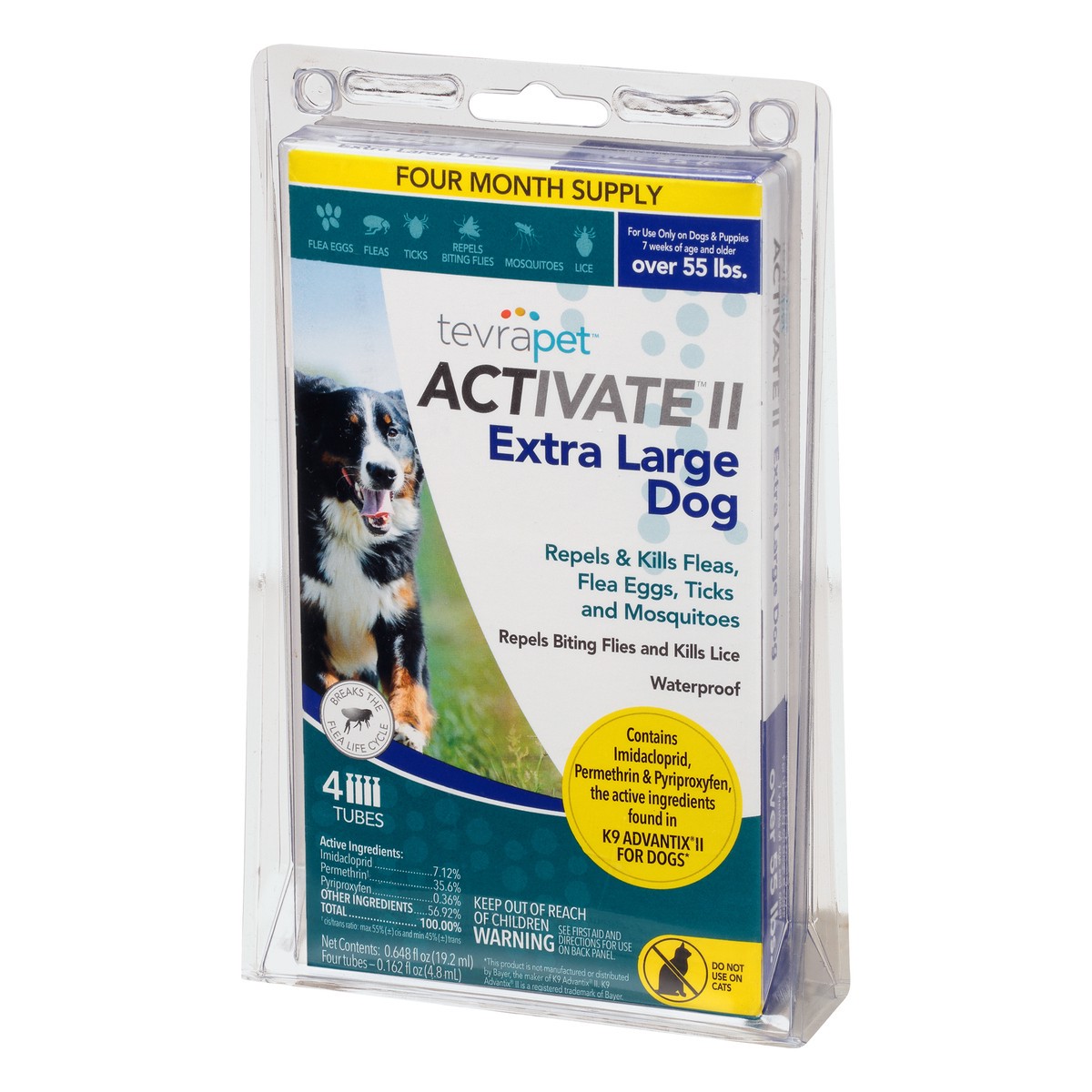 slide 9 of 10, Tevra Pet Tp Activate Ii Xl Dog, 4 ct