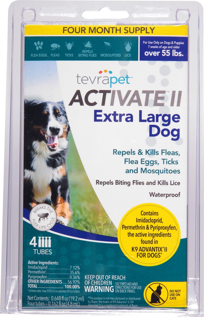 slide 5 of 10, Tevra Pet Tp Activate Ii Xl Dog, 4 ct