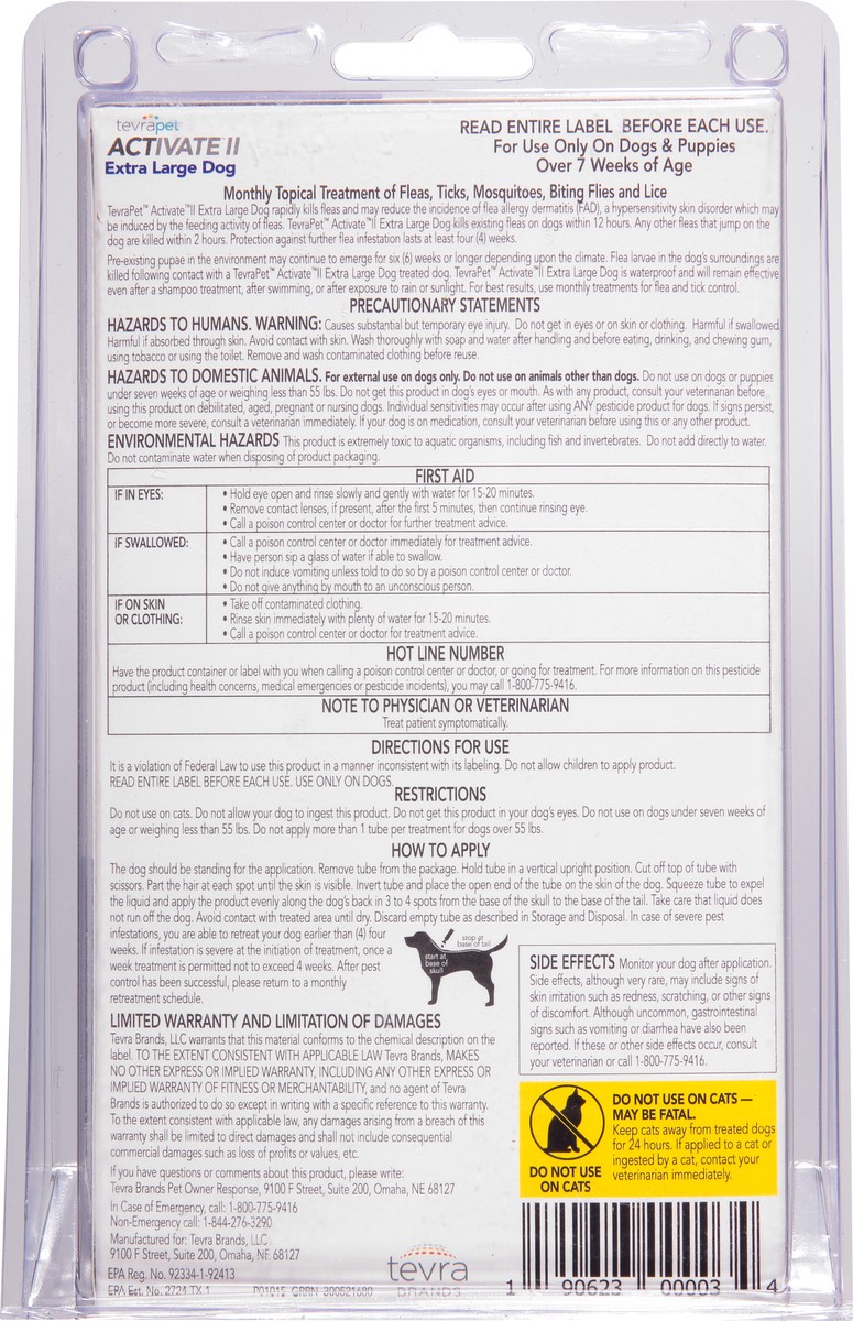 slide 6 of 10, Tevra Pet Tp Activate Ii Xl Dog, 4 ct