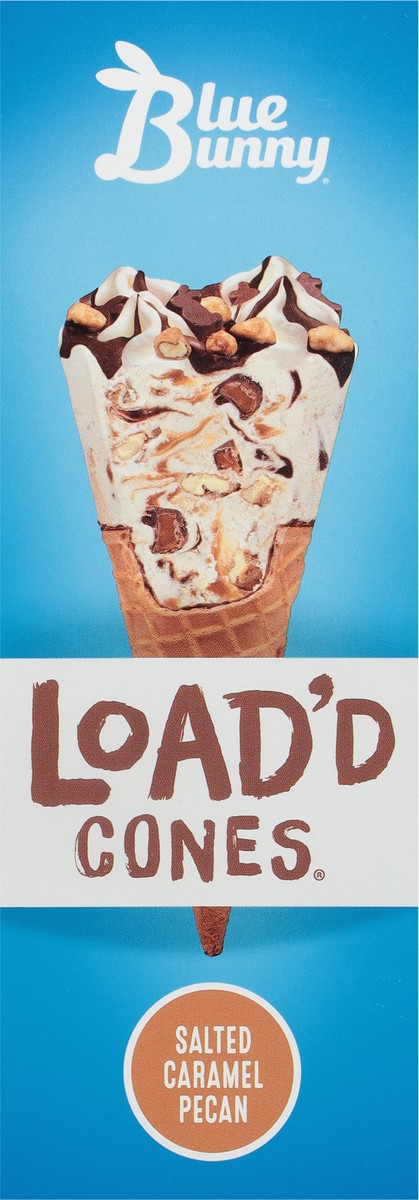 slide 8 of 9, Blue Bunny Caramel Load'D Cones 4Ct, 16 fl oz