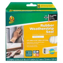 Duck Rubber Weatherstrip Seal - White