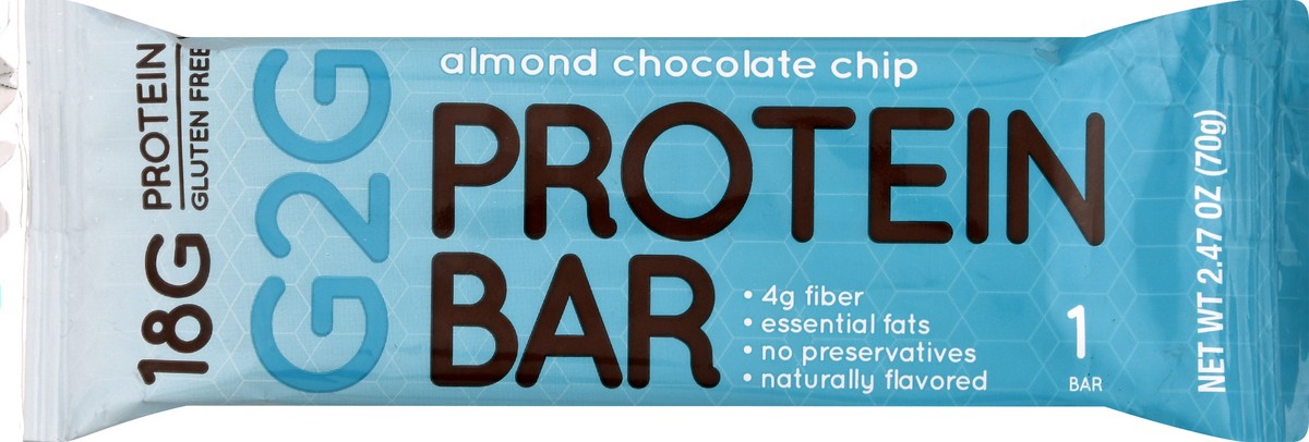 slide 3 of 13, G2G Almond Chocolate Chip Protein Bar 2.47 oz, 2.47 oz