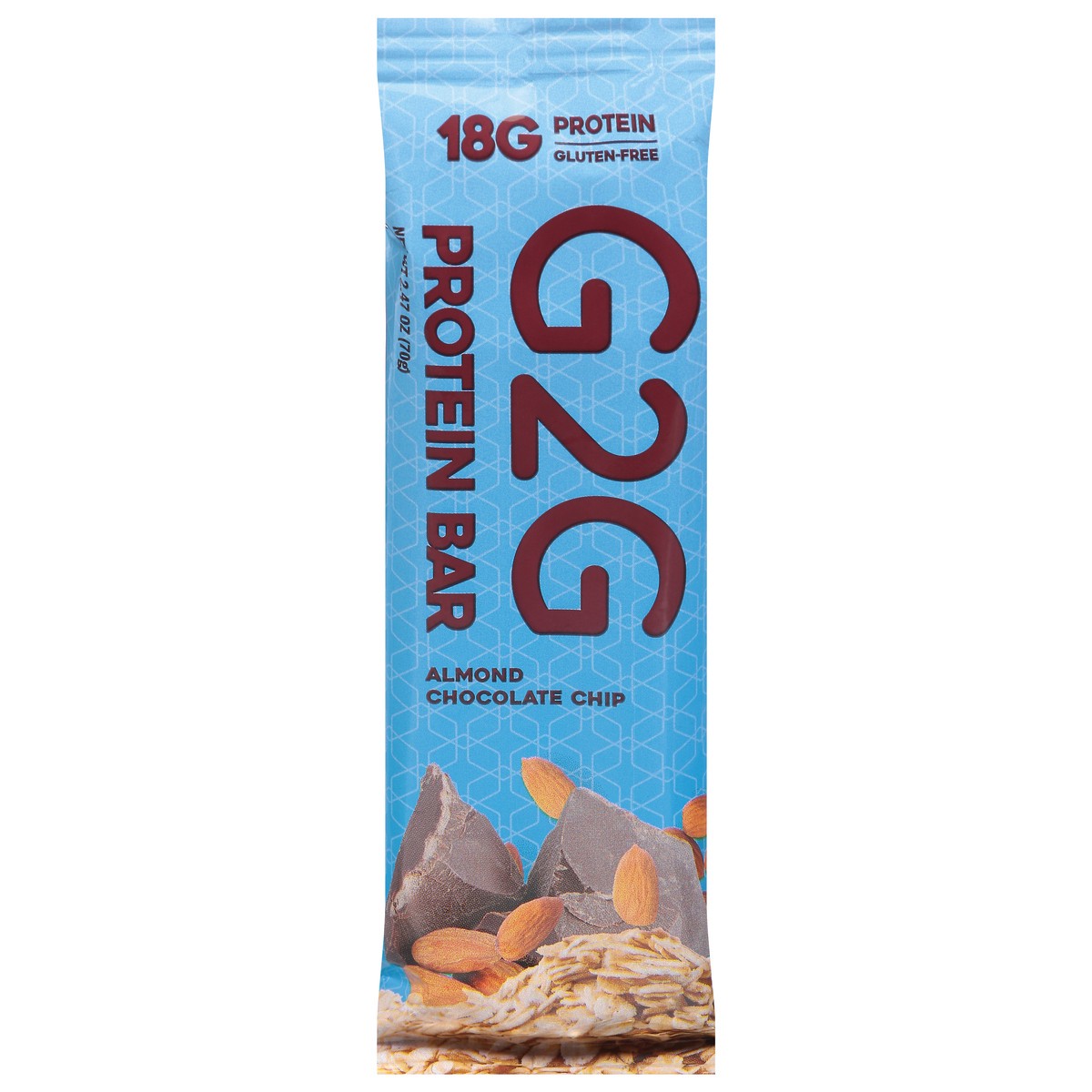 slide 1 of 13, G2G Almond Chocolate Chip Protein Bar 2.47 oz, 2.47 oz