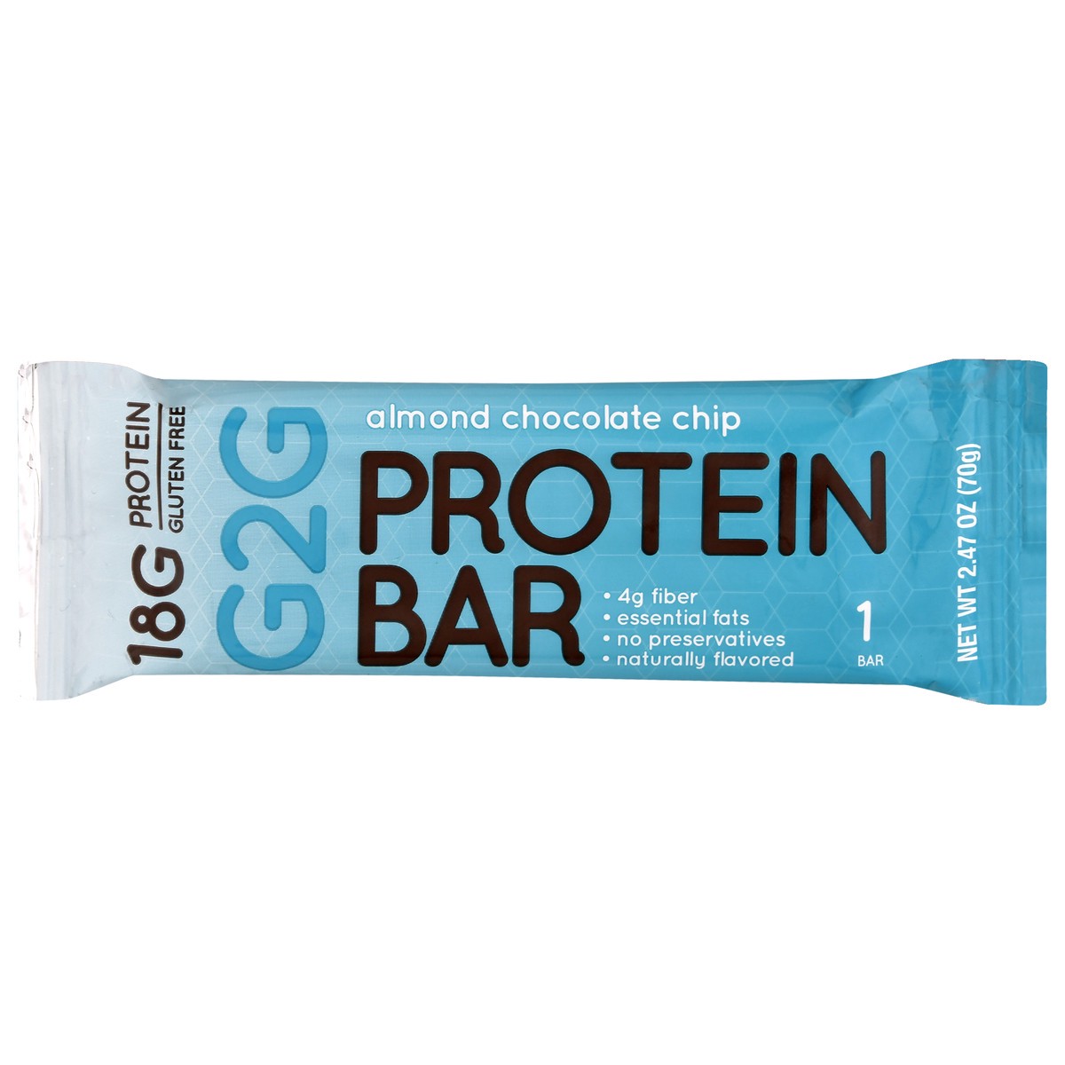 slide 8 of 13, G2G Almond Chocolate Chip Protein Bar 2.47 oz, 2.47 oz