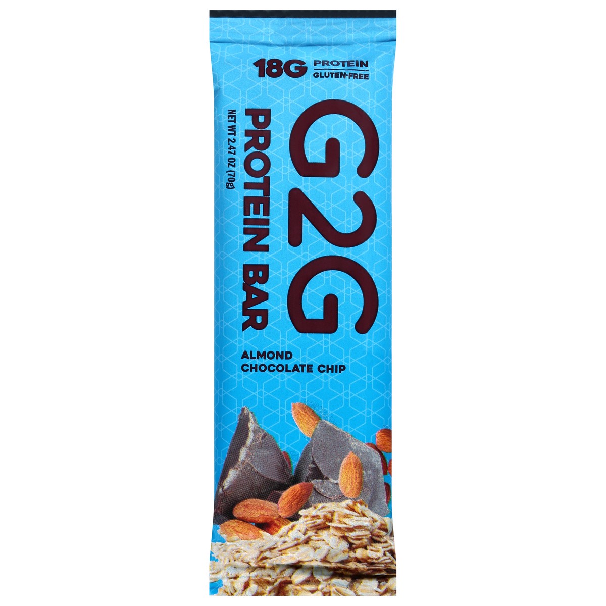slide 1 of 13, G2G Almond Chocolate Chip Protein Bar 2.47 oz, 2.47 oz