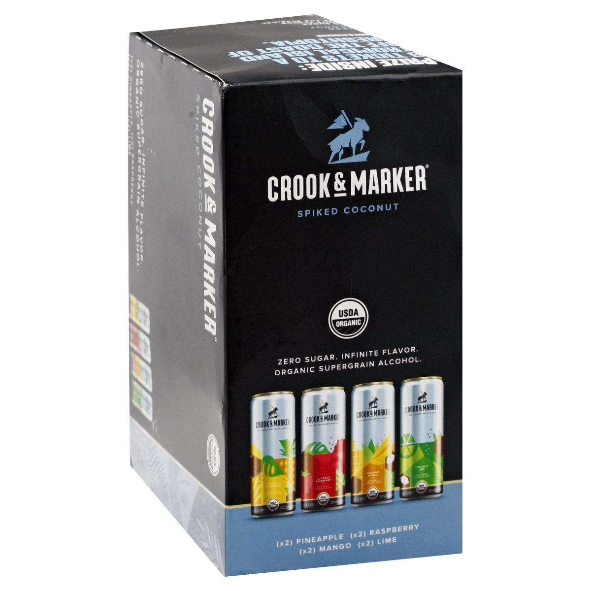 slide 1 of 1, Crook & Marker Spiked Coconut Alcohol Variety Pack, 96 fl oz