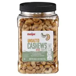 Meijer Unsalted Whole Roasted Cashews