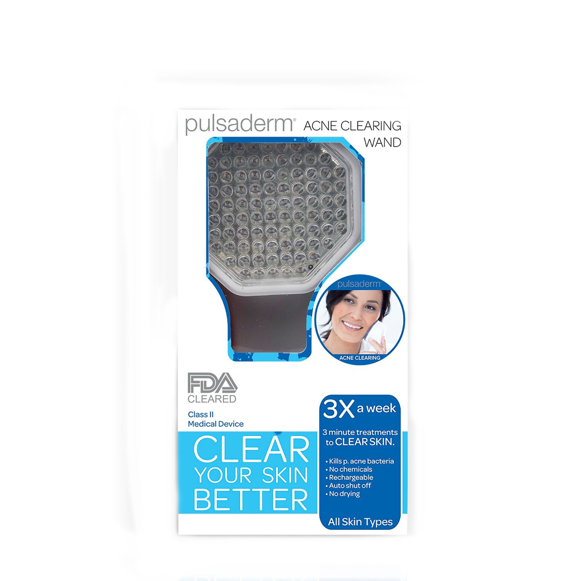 slide 1 of 1, Pulsaderm Acne Clearing Wand, 1 ct