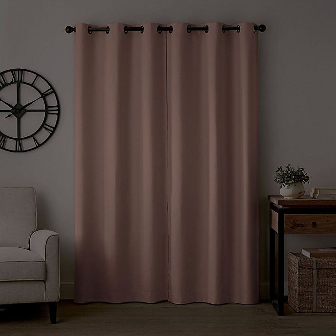 slide 5 of 8, Eclipse Gabriella Grommet Blackout Window Curtain Panel - Blush, 108 in