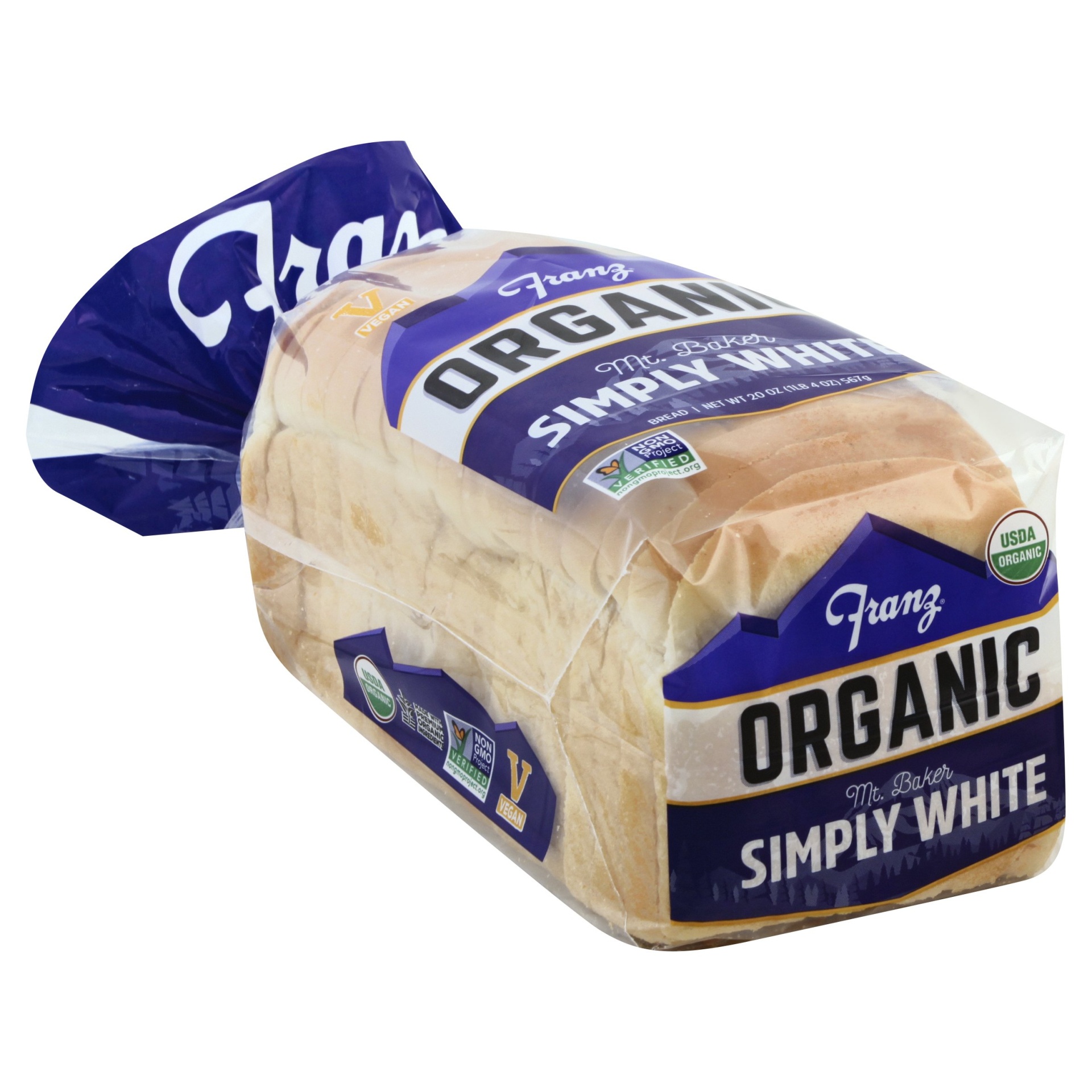 slide 1 of 1, Franz Organic Simply White Bread, 20 oz