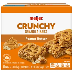 Meijer Peanut Butter Crunchy Granola Bars, 6 Ct