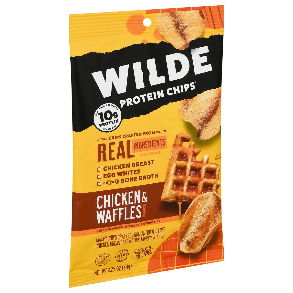 slide 11 of 12, Wilde Chicken & Waffles Flavor Protein Chips 2.25 oz, 2.25 oz