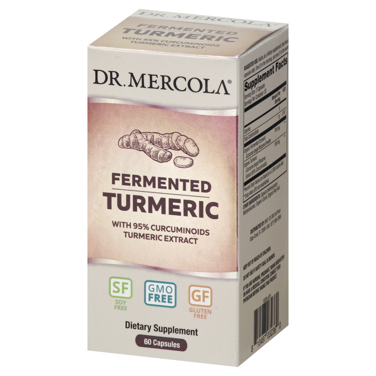 slide 7 of 9, Dr. Mercola Fermented Capsules Turmeric 60 ea, 60 ct