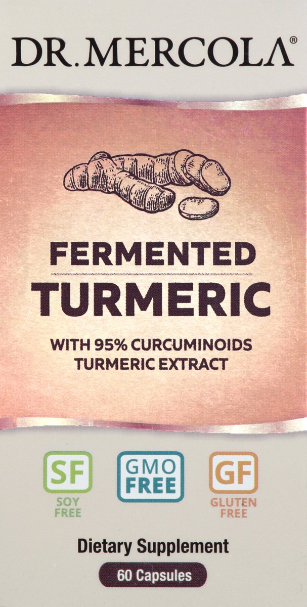 slide 1 of 9, Dr. Mercola Fermented Capsules Turmeric 60 ea, 60 ct