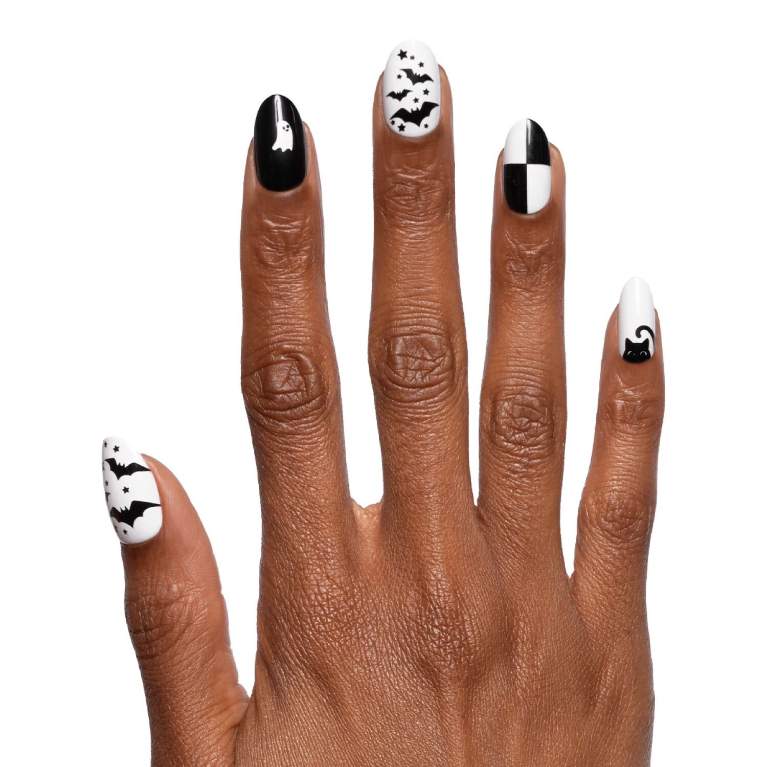 slide 3 of 5, Olive & June Super Stick Press On Nails, Round, Purple Gradient, 32 ct