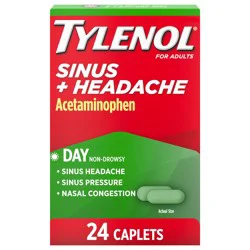 Tylenol Sinus + Headache Non-Drowsy Daytime Caplets, 24 ct