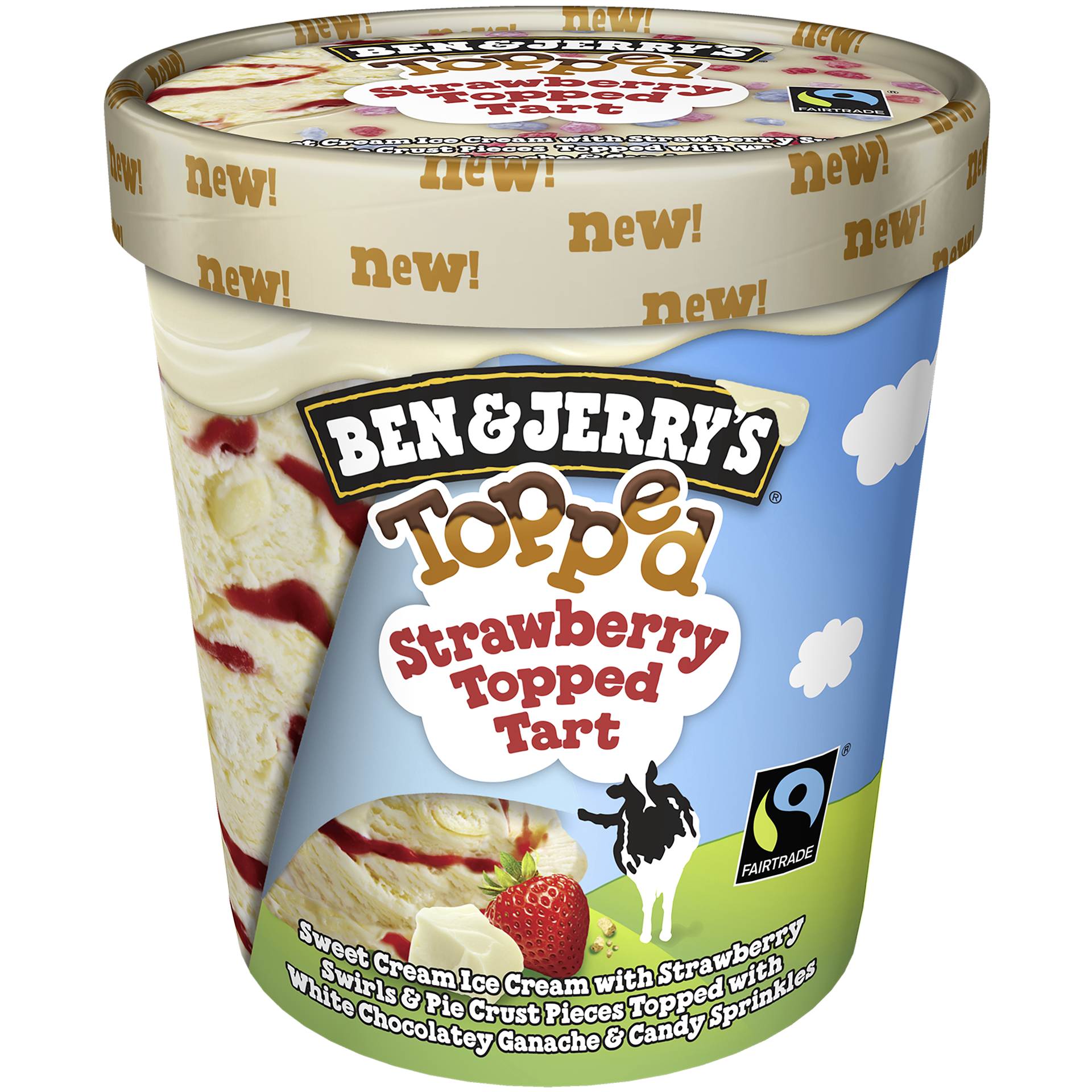 slide 4 of 4, Ben & Jerry's Topped Ice Cream, Strawberry Topped Tart, 15.2 oz