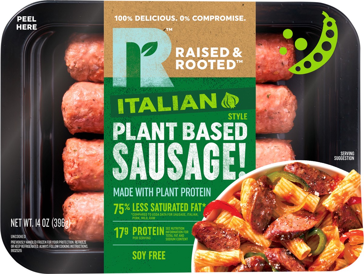 slide 5 of 6, Raised & Rooted™ Plant Based Italian Style Sausage Links, 14 oz, 396.89 g