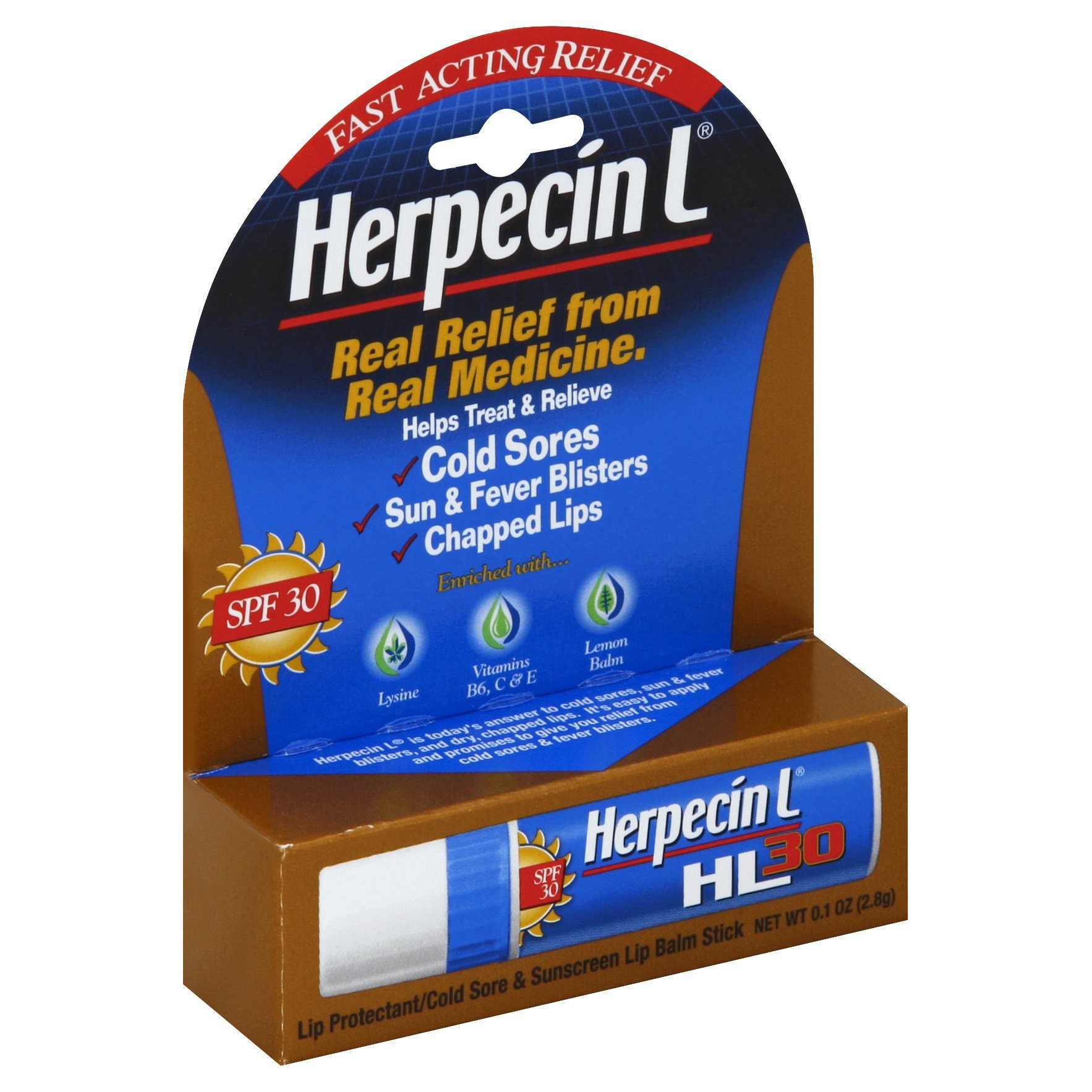 slide 1 of 7, Herpecin L Herpecin-L Lip Protectant/Cold Sore & Sunscreen Lip Balm .1oz, 0.1 oz