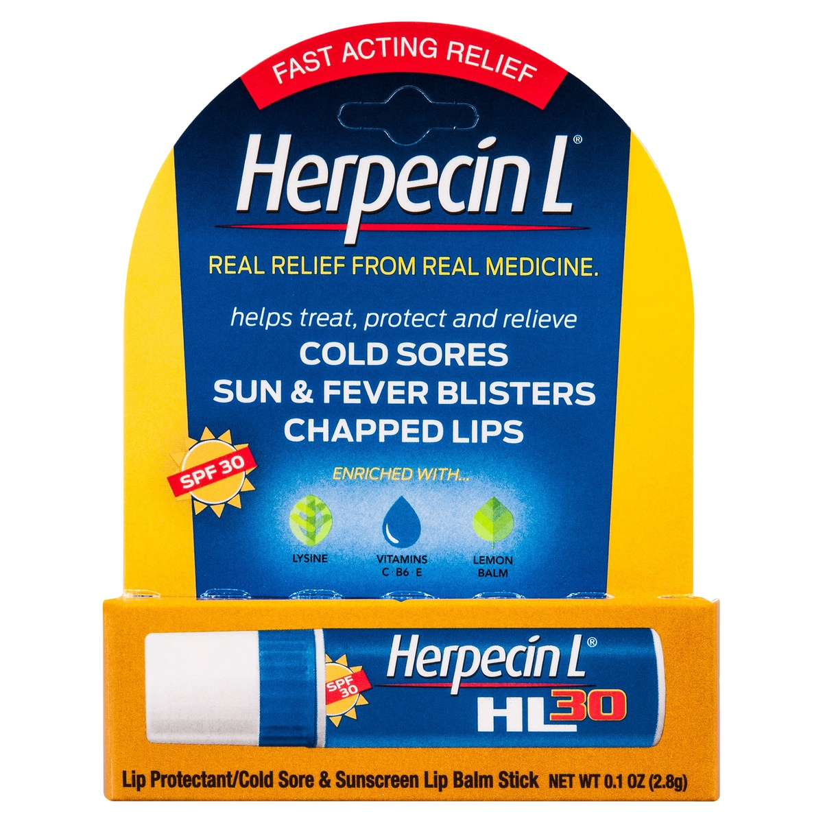 slide 1 of 1, Herpecin-L Hl 30 Lip Protectant, 0.1 oz