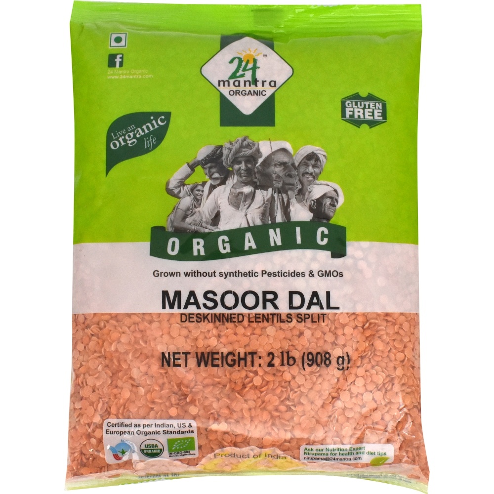 slide 1 of 1, 24 Mantra Organic Masoor Dal, 2 lb