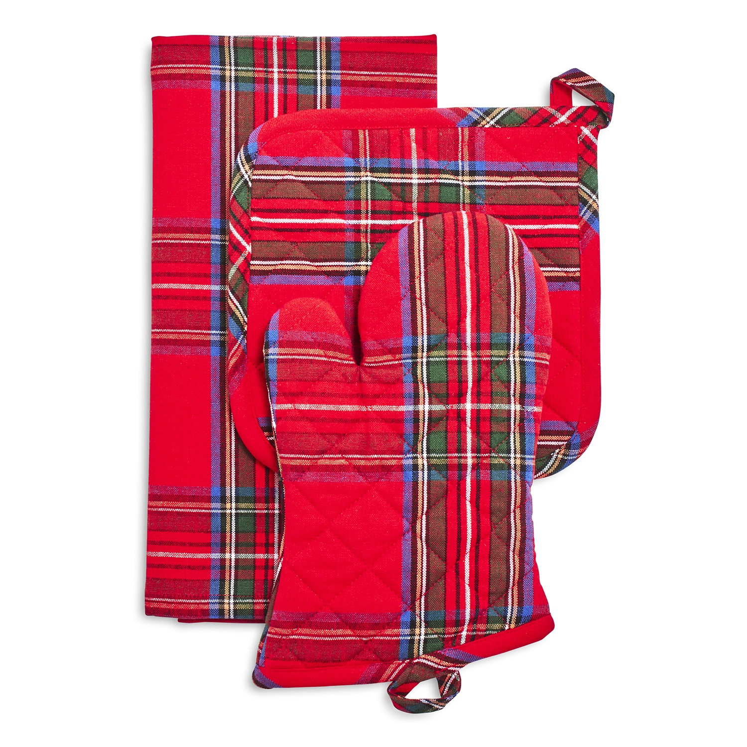 slide 1 of 1, Sur La Table Christmas Plaid Gift Set, 3 ct