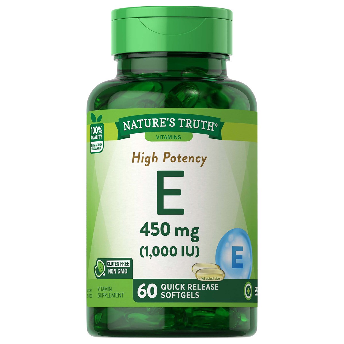 slide 1 of 4, Nature's Truth High Potency Vitamin E 450 mg (1,000 IU), 60 ct