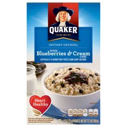 Quaker Oatmeal, Instant, Blueberries & Cream