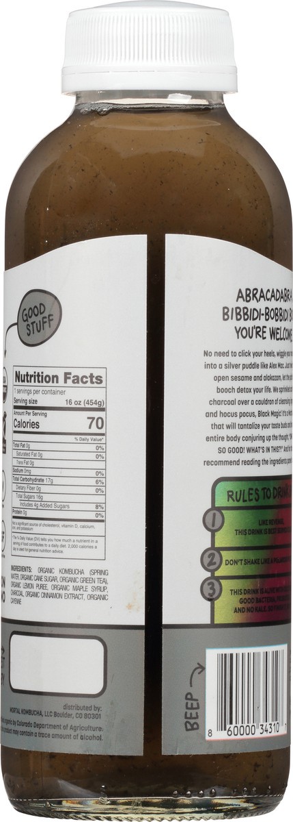 slide 4 of 12, Mortal Kombucha Black Magic Kombucha - 16 fl oz, 16 fl oz