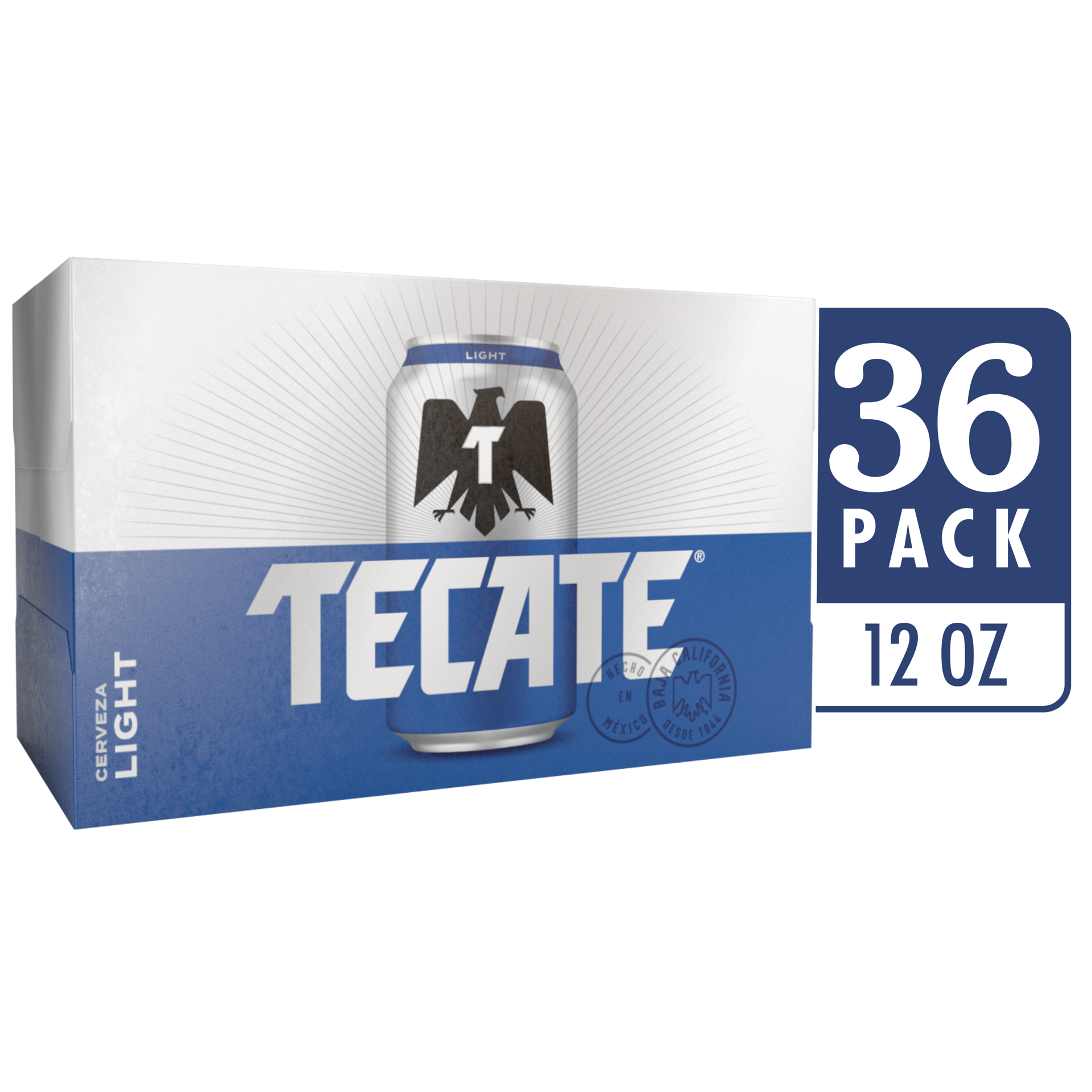 slide 2 of 3, Tecate Light Beer 36 - 12 fl oz Cans, 36 ct