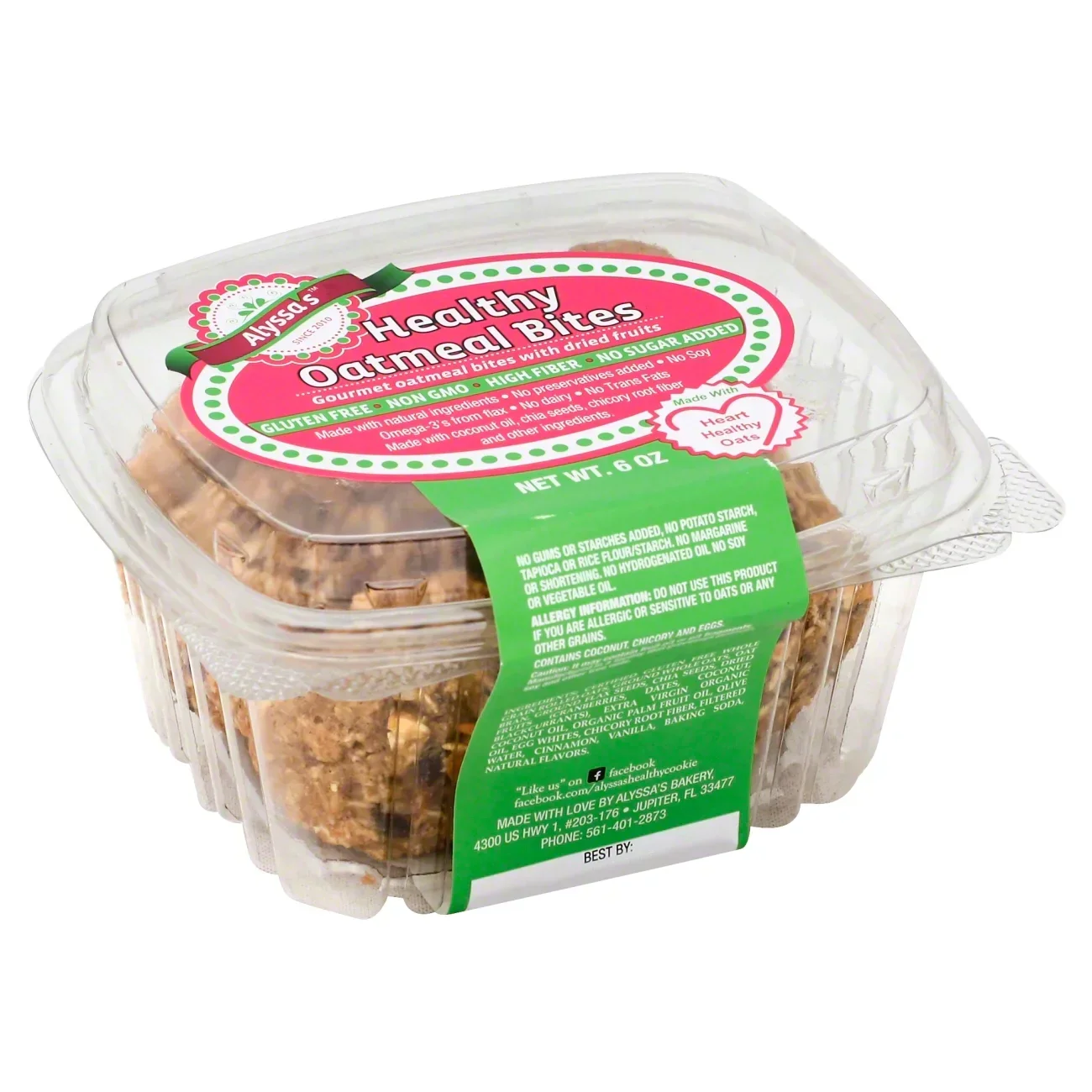 slide 1 of 1, Alyssa's Healthy Oatmeal Bites, 6 oz