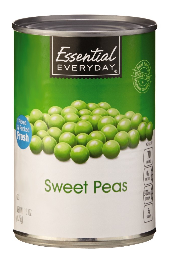 slide 1 of 1, Essential Everyday Peas Sweet, 15 oz