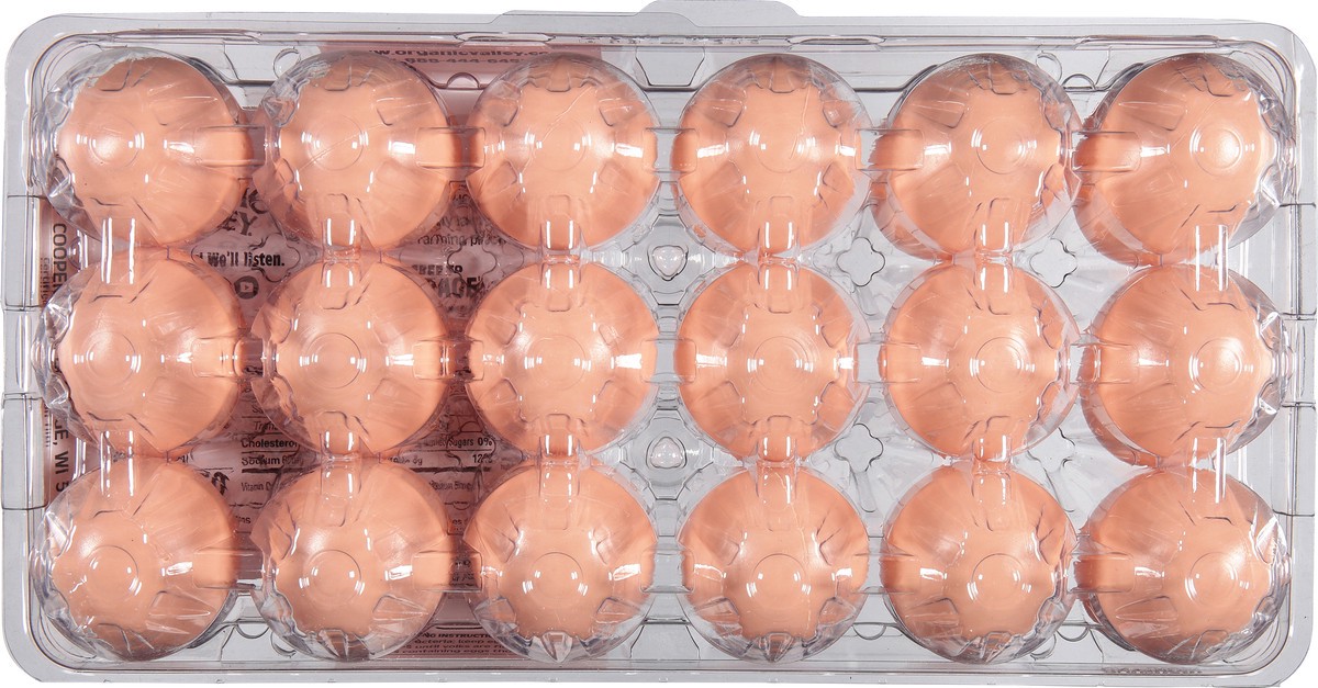 slide 4 of 13, Organic Valley Free Range Medium Brown Eggs 18 ea, 18 ct