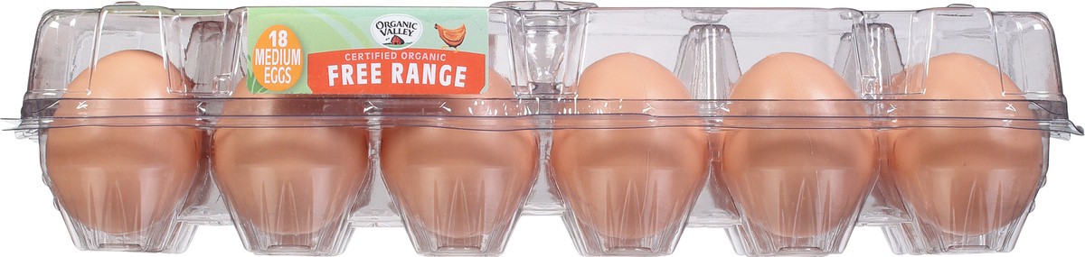 slide 13 of 13, Organic Valley Free Range Medium Brown Eggs 18 ea, 18 ct