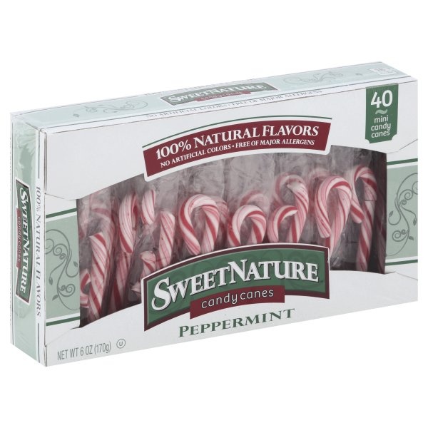 slide 1 of 1, Sweet Nature Mini Peppermint Candy Canes, 6 oz
