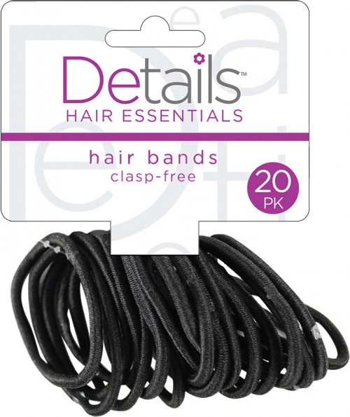 slide 1 of 1, Duncan Details Clasp-Free Black Elastic Hair Bands, 1 ct