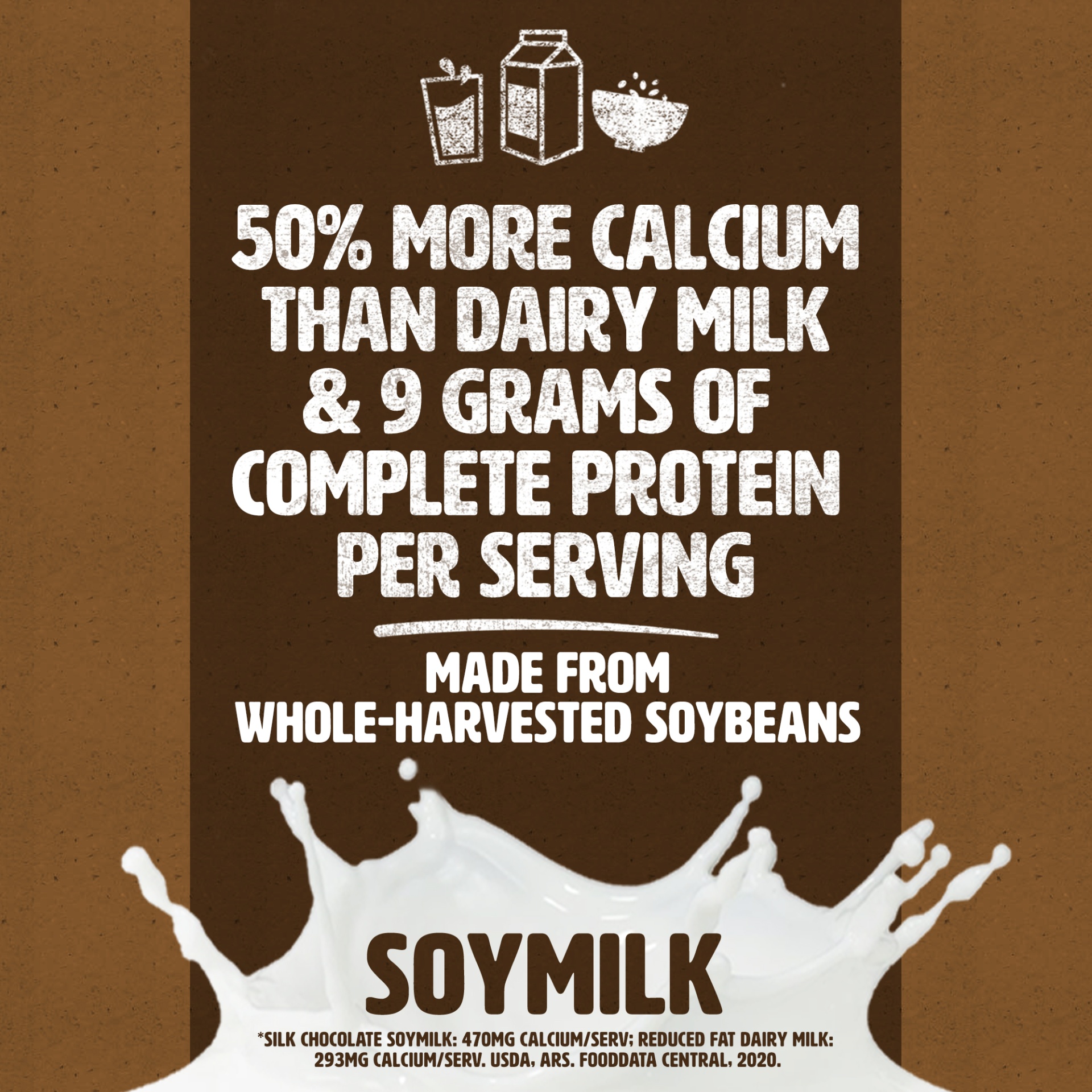 slide 6 of 7, Silk Chocolate Soy Milk, Half Gallon, 64 fl oz