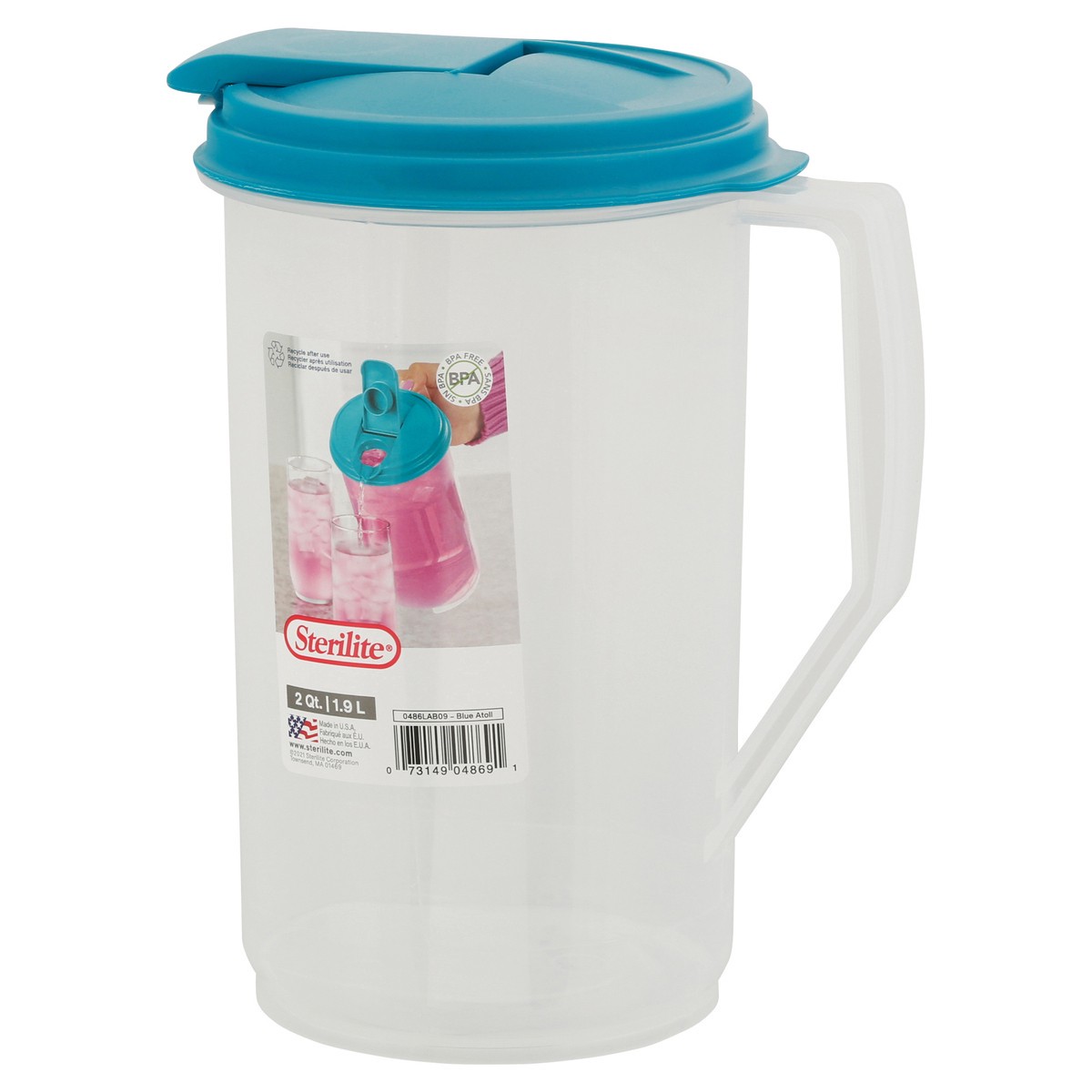 slide 9 of 9, Sterilite 2 Quart Pitcher 1 ea, 1 ct