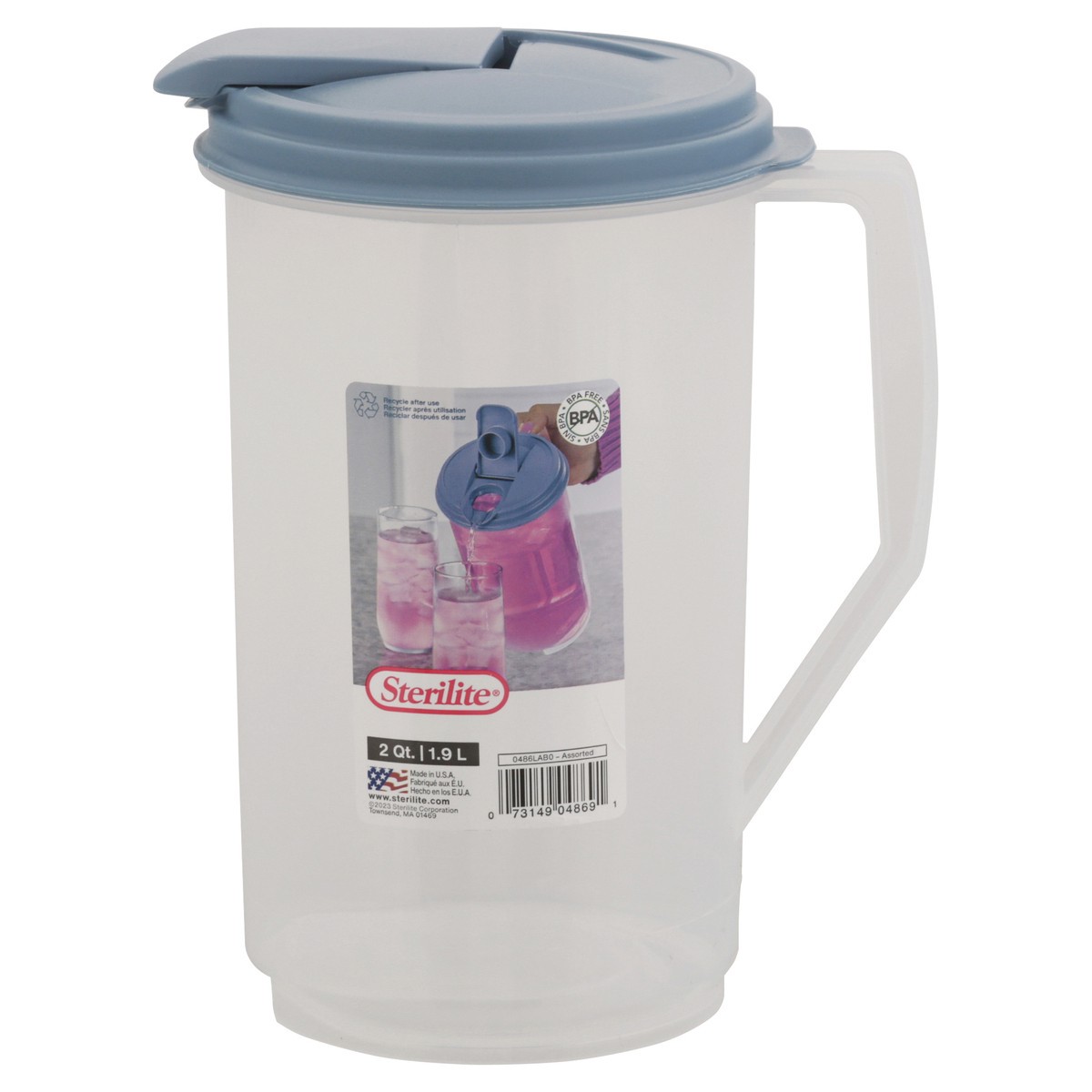 slide 1 of 9, Sterilite 2 Quart Pitcher 1 ea, 1 ct