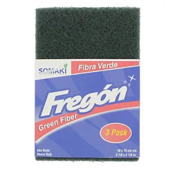 Fregon Deep Cleaning Green Scour Pad - 3 ea