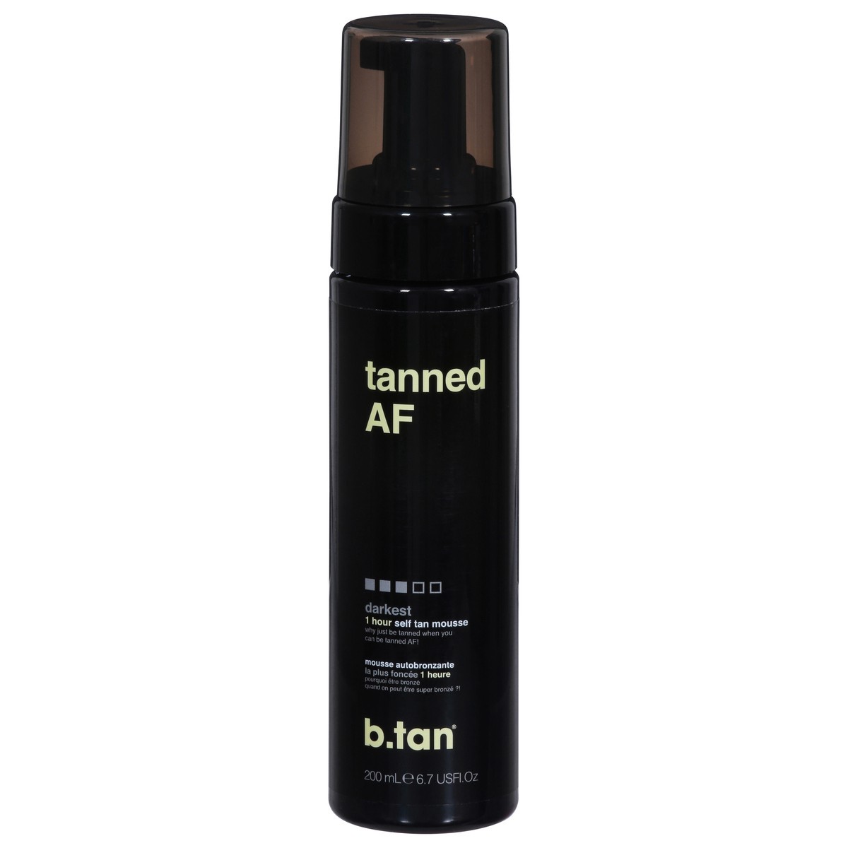 slide 1 of 1, b.tan Darkest 1 Hour Self Tan Mousse 6.7 fl oz, 6.7 fl oz