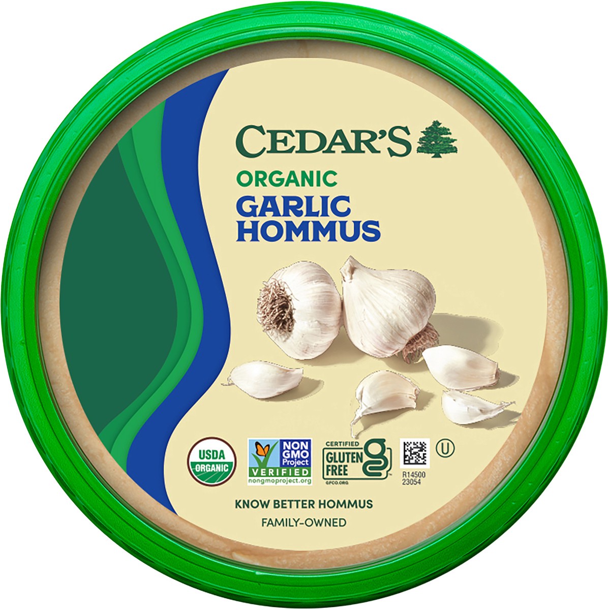 slide 1 of 4, Cedar's Foods Organic Garlic Hommus, 16 oz