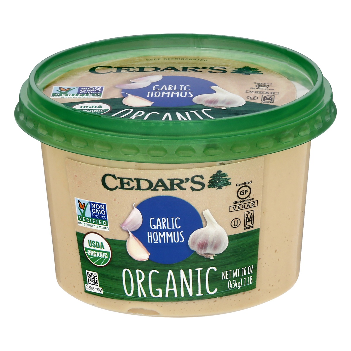 Cedar's Hommus, Organic, Garlic 16 oz Shipt